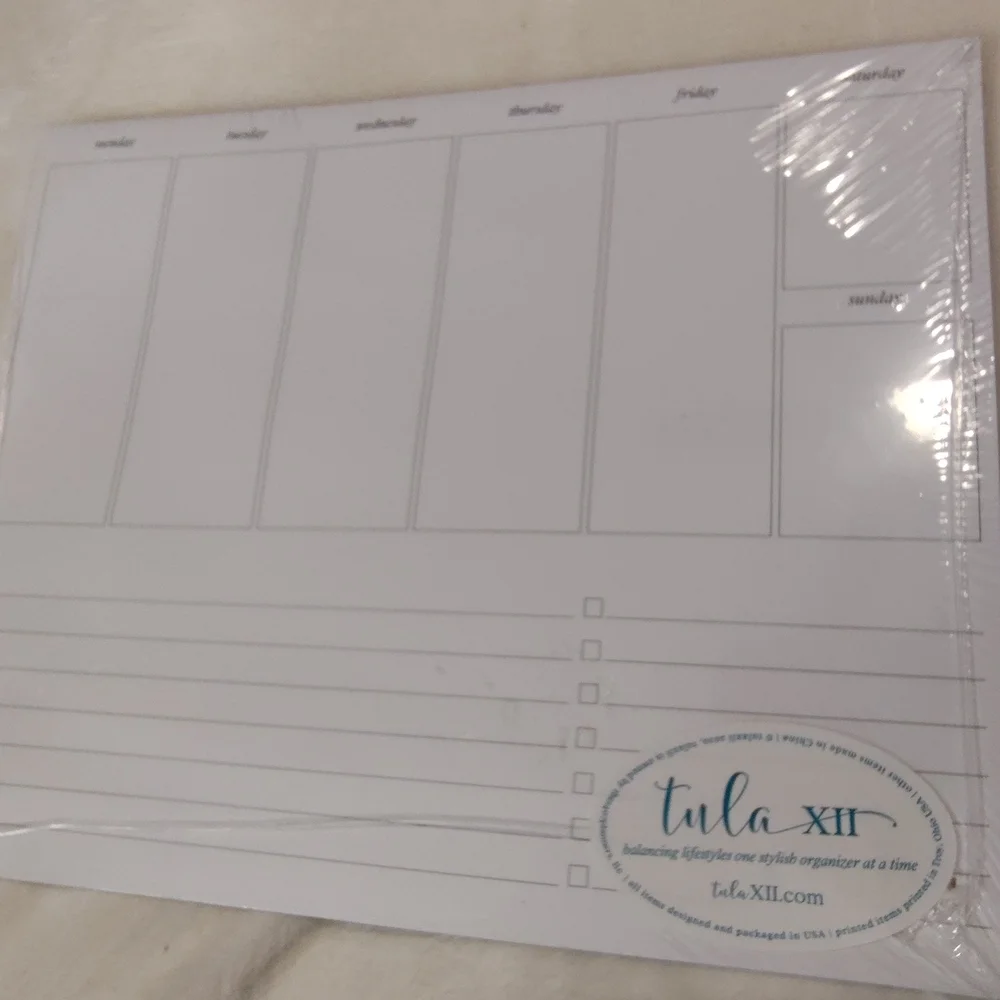 Weekly Planner Set - Red, Blue, White